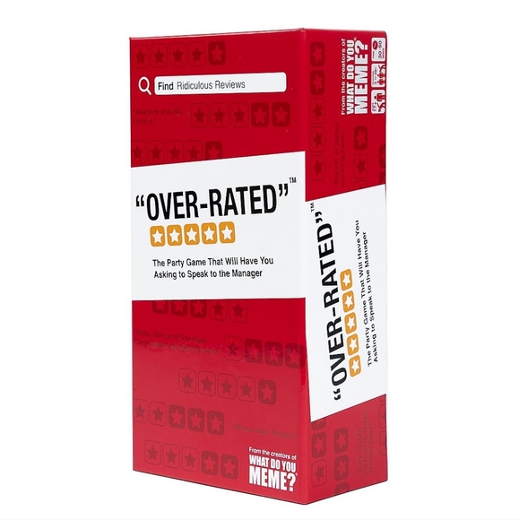 "Over-Rated" Party Fun Funny Card Game Night Age 17+ 3-20+ players NWT Sealed - Picture 2 of 7